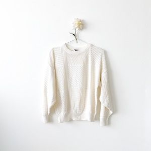 Oversized Knit Patterned Crewneck